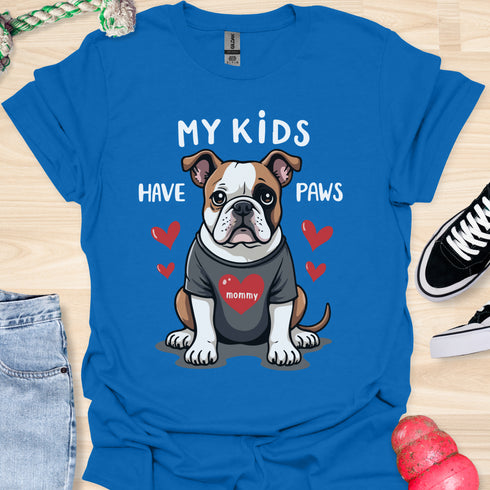My kids have paws - V7 - Sitting Cute T-Shirt